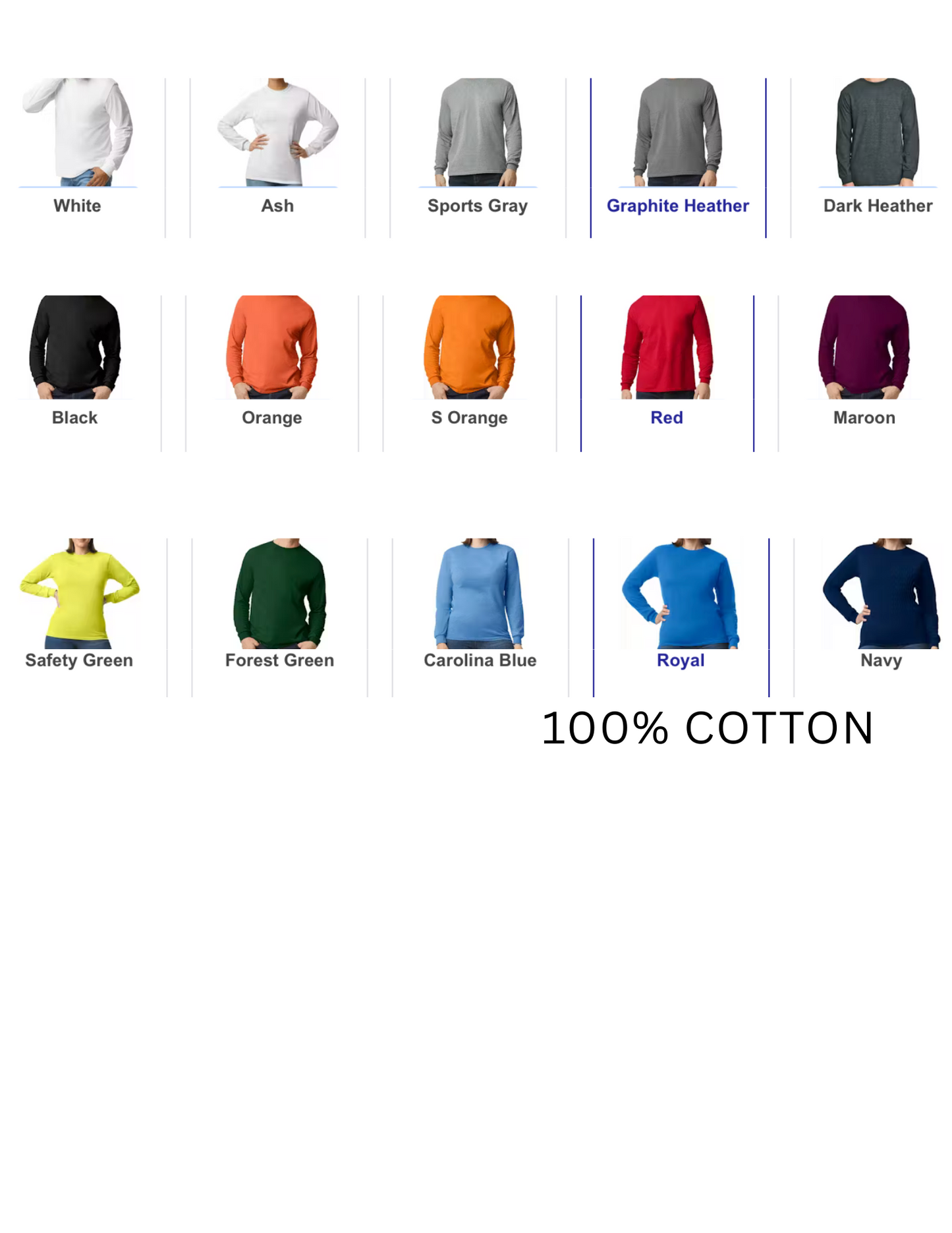 Custom long sleeve t-shirts