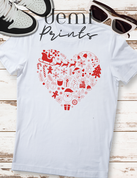 Christmas Heart - Graphic t-shirt