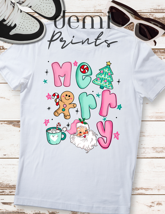 Merry Pink Christmas - Graphic t-shirt