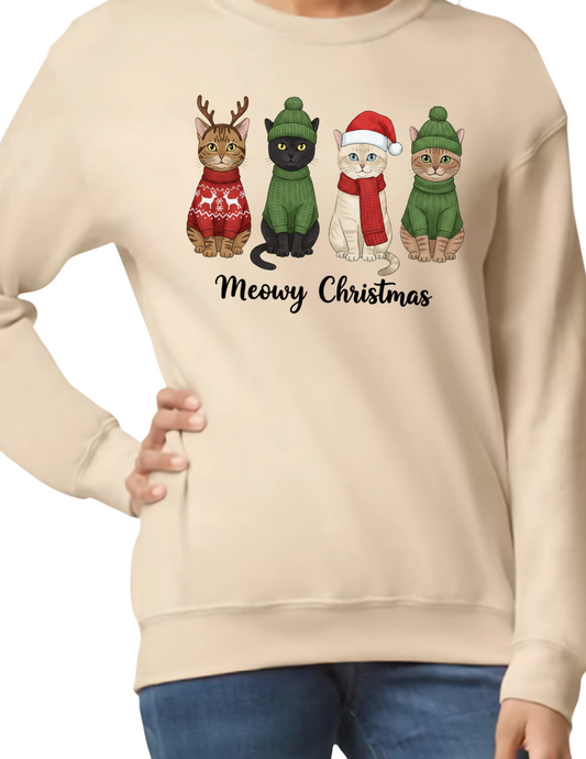 Meowy Christmas - Crewneck Sweater