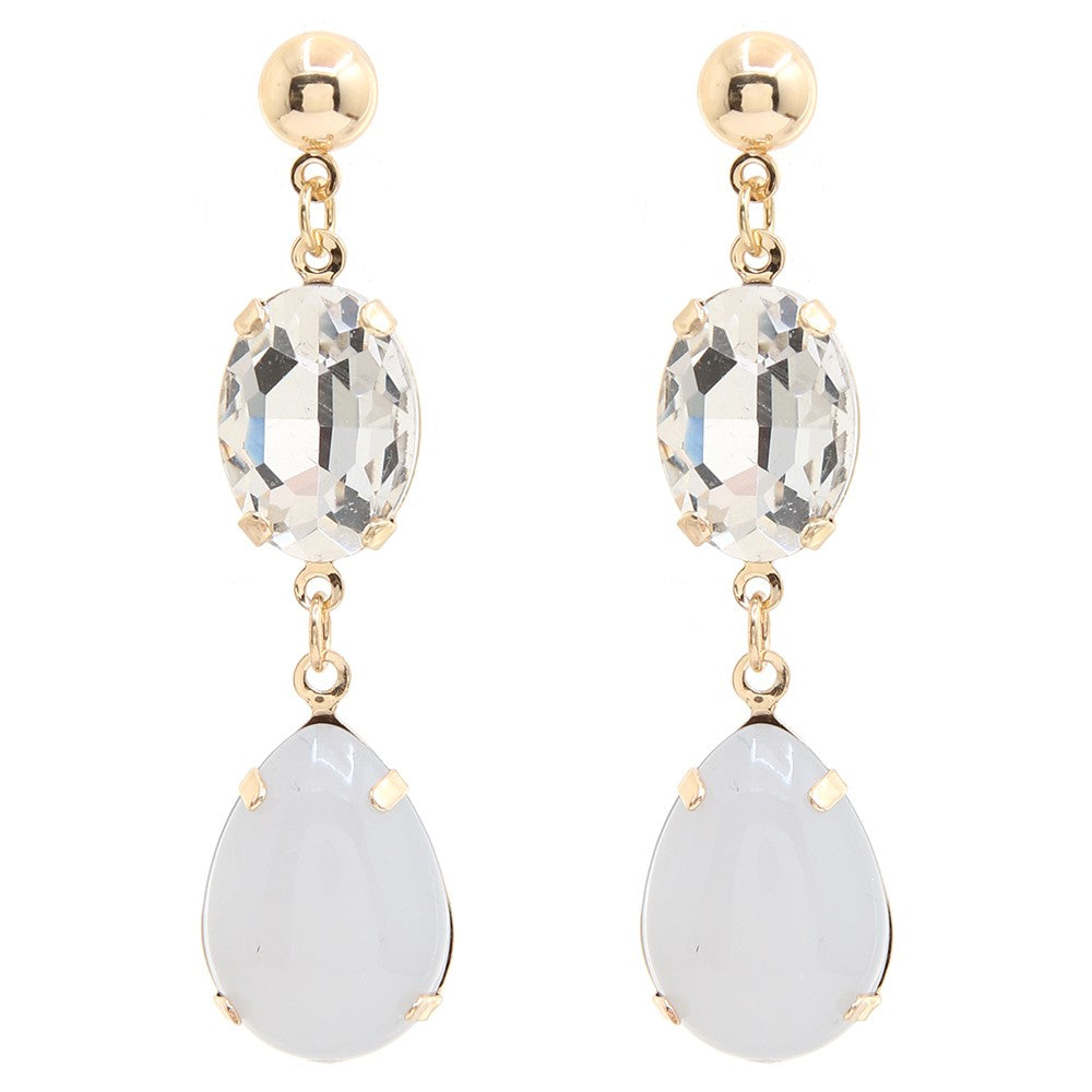 Like a Gem - Oval Dangle Earrings