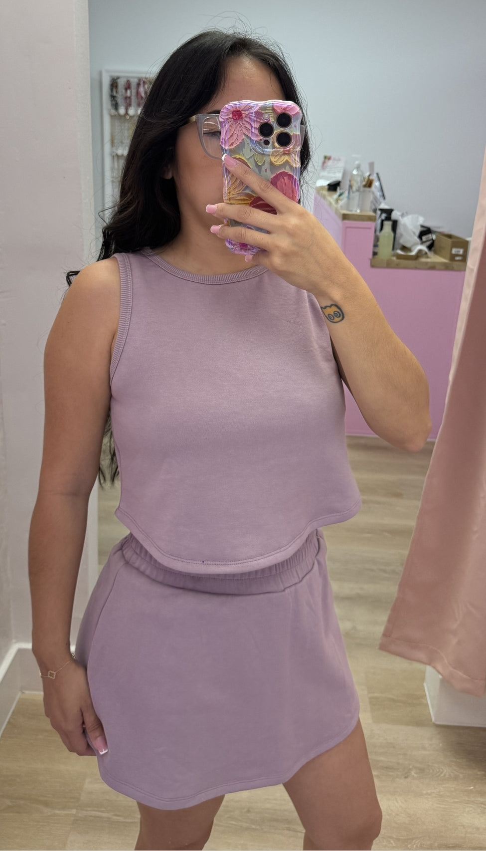 Terry Mauve - Relaxed 2 Piece Set