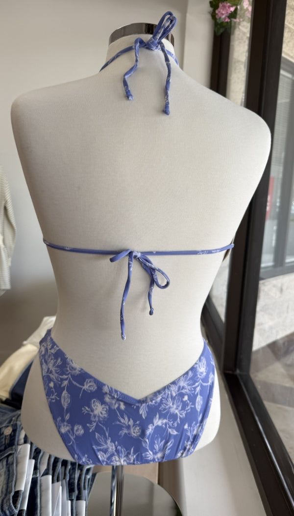 Floral Tile - Bikini Top (Reversible)