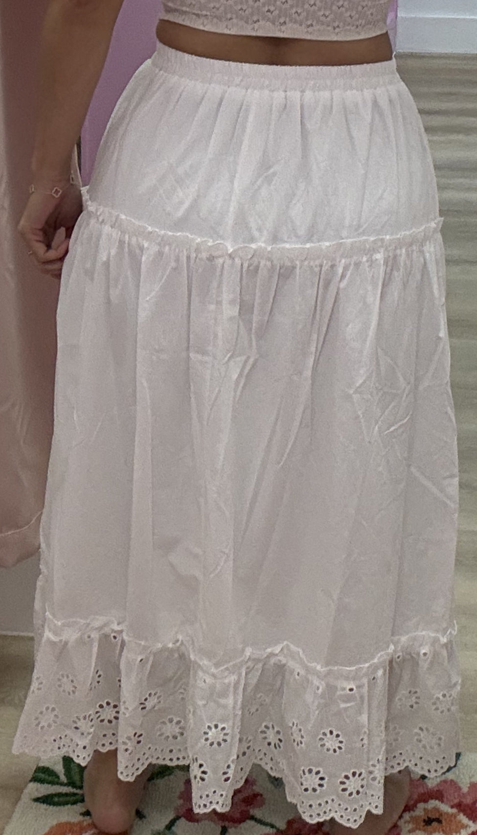 Lumina - Eyelet Midi Skirt
