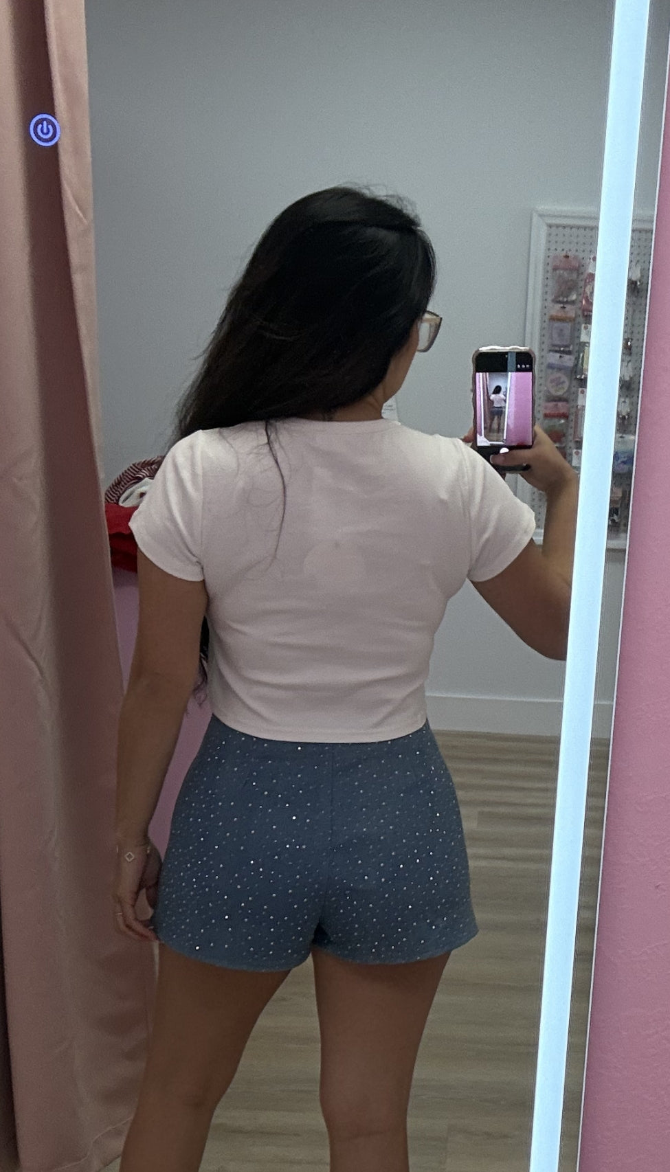 Bedazzle & Pop - Denim Skort w/Rhinestones