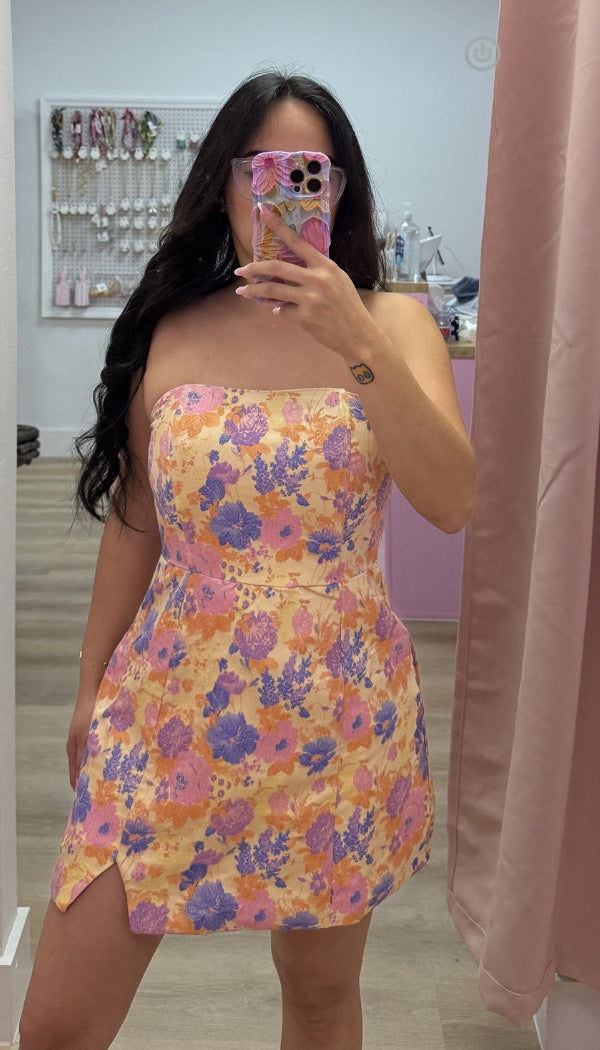 Sunny Side - Strapless Mini Dress