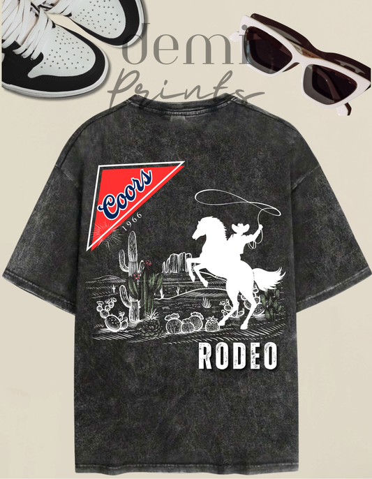 Coors Rodeo - Color block graphic t-shirt