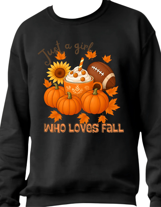Just a girl who loves fall - Crewneck Sweater
