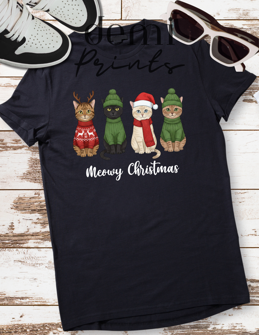 Meowy Christmas - Graphic t-shirt