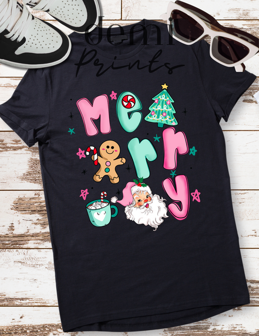 Merry Pink Christmas - Graphic t-shirt