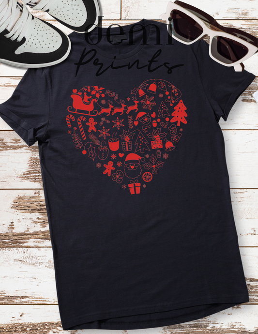 Christmas Heart - Graphic t-shirt