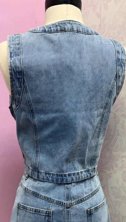 Scalloped - Denim Vest