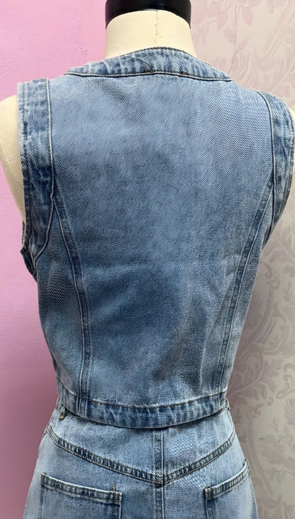 Scalloped - Denim Vest