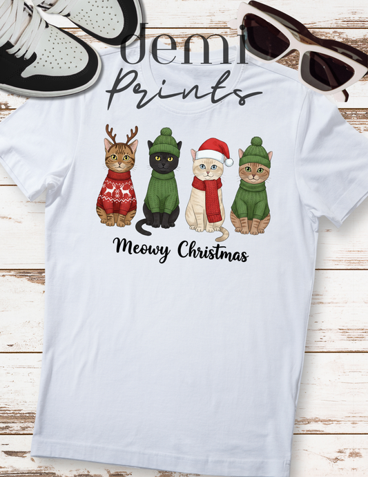 Meowy Christmas - Graphic t-shirt