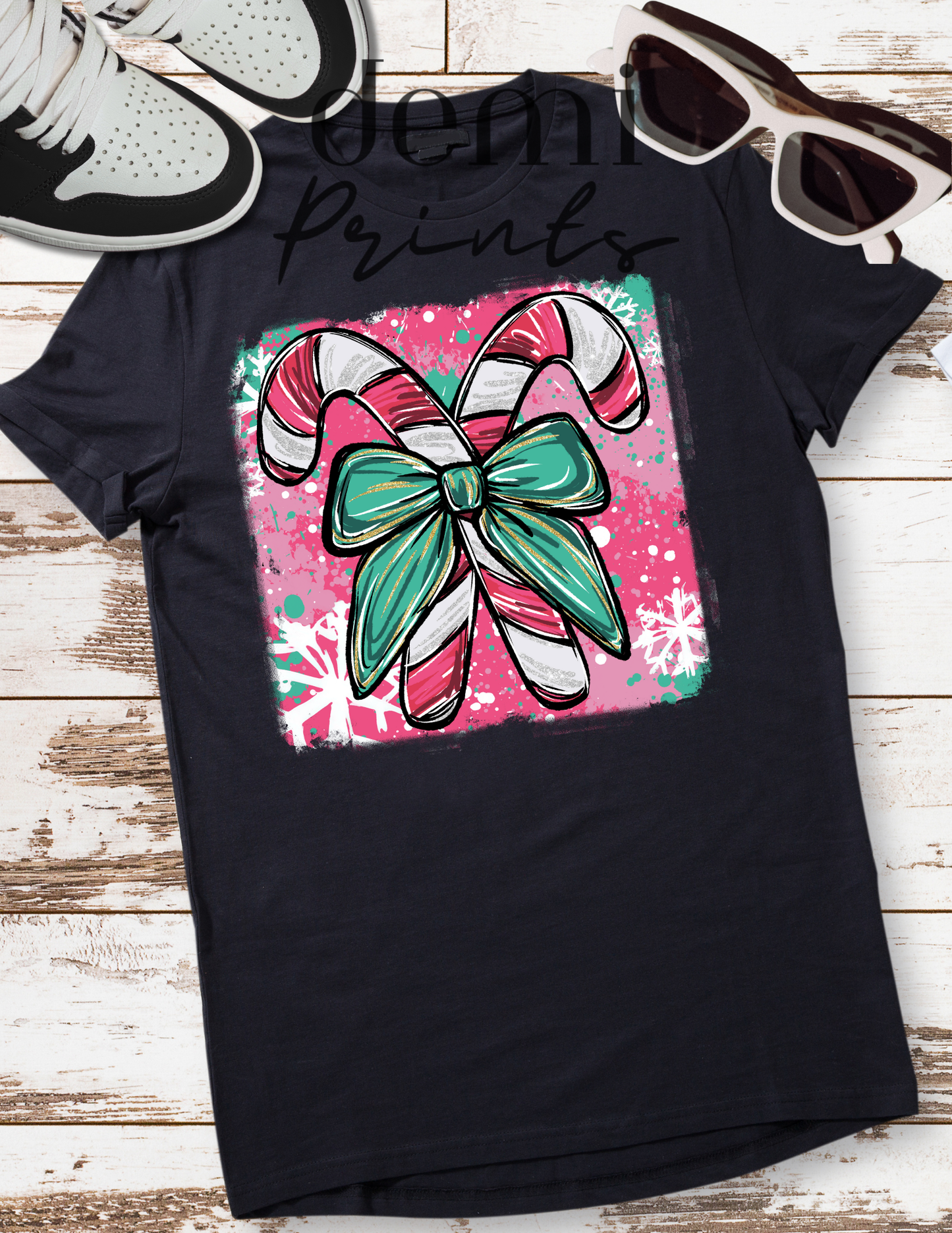 Pretty Candy Cane - Graphic t-shirt