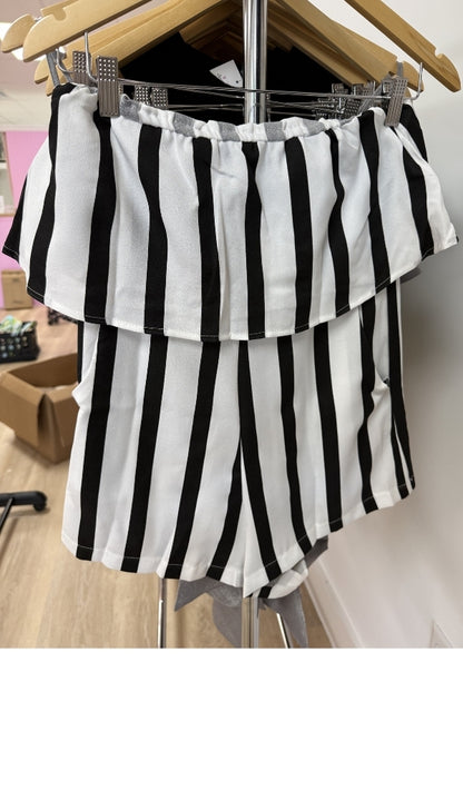 City Stripe - Strapless Romper