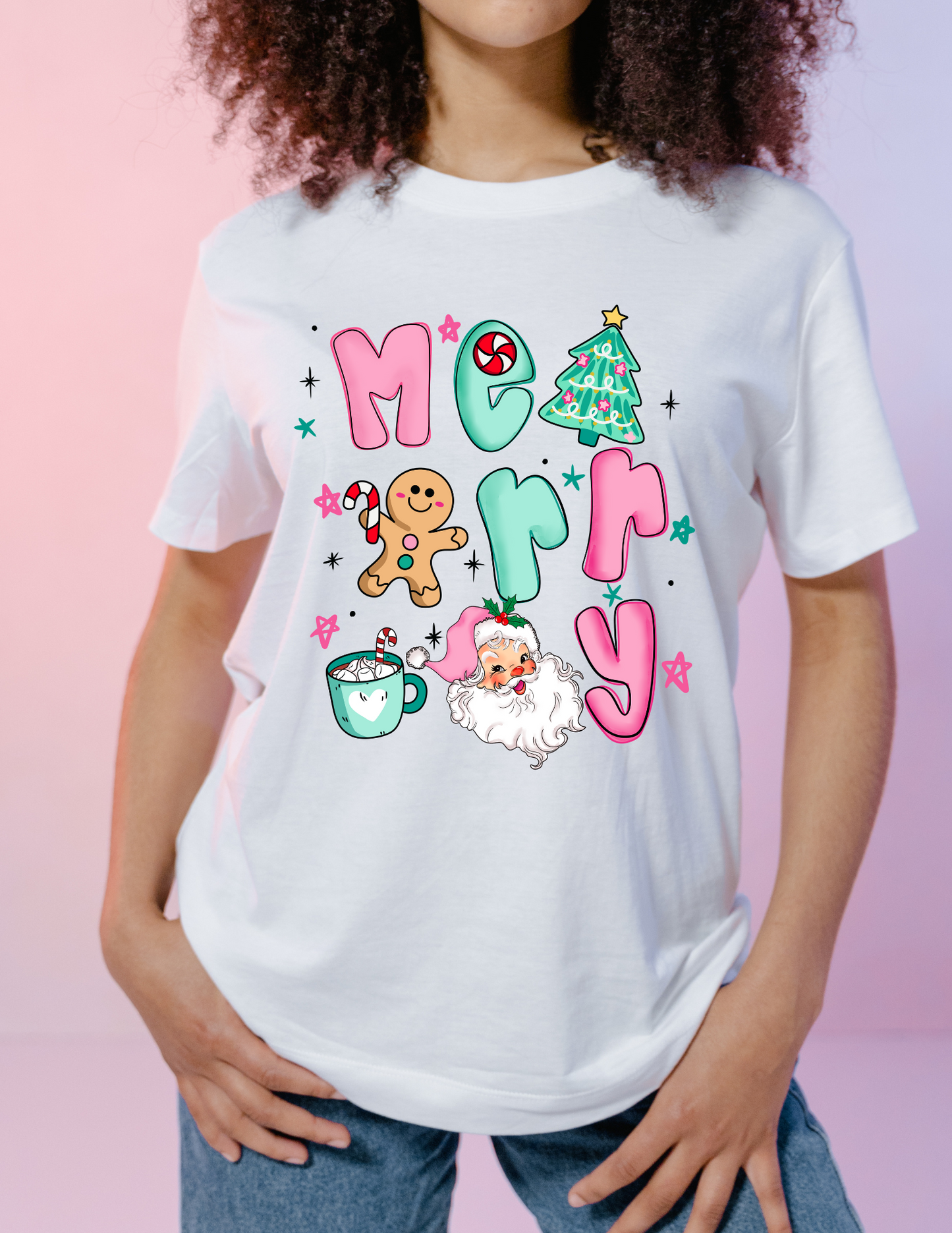 Merry Pink Christmas - Graphic t-shirt