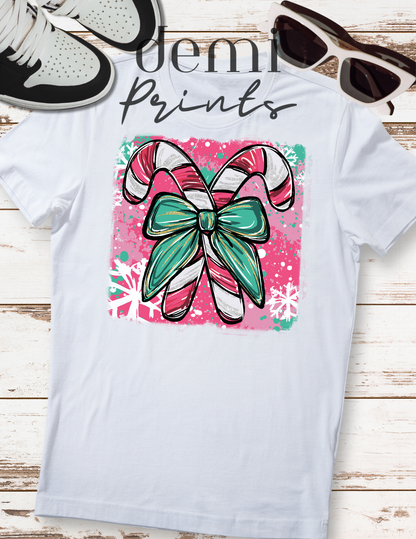 Pretty Candy Cane - Graphic t-shirt