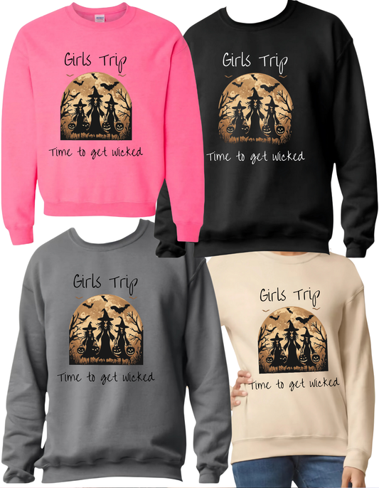 Girls trip time to get wicked - Crewneck Sweater