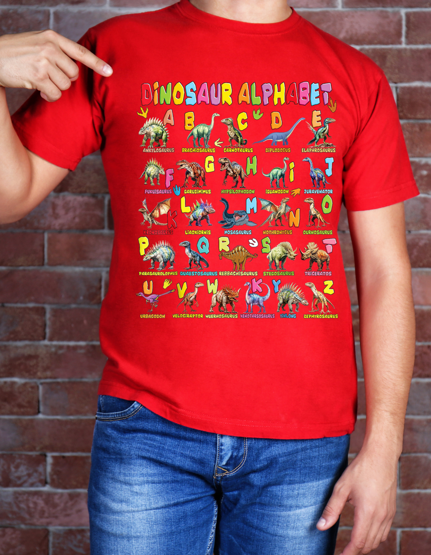 Dinosaur Alphabet - Graphic t-shirt
