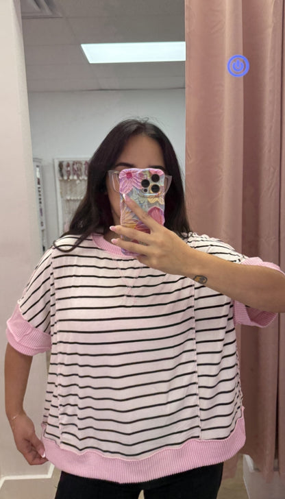 Candy Stripe - Oversized Top