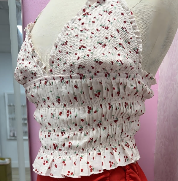 Cherry On Top - Smocked Top