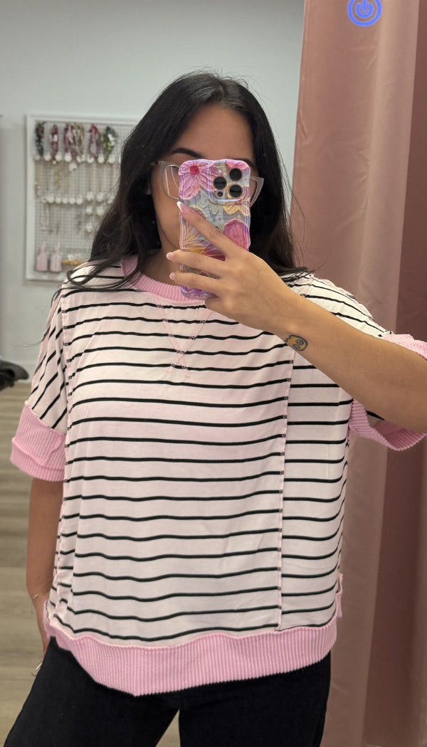 Candy Stripe - Oversized Top