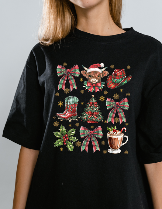 Jolly Cow Christmas - Graphic t-shirt