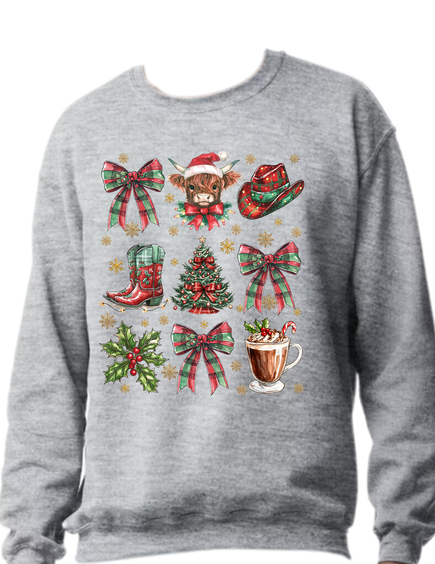 Jolly Cow Christmas - Crewneck Sweater