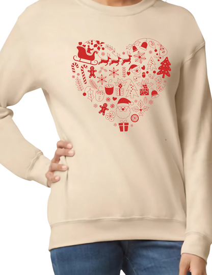 Christmas Heart - Crewneck Sweater