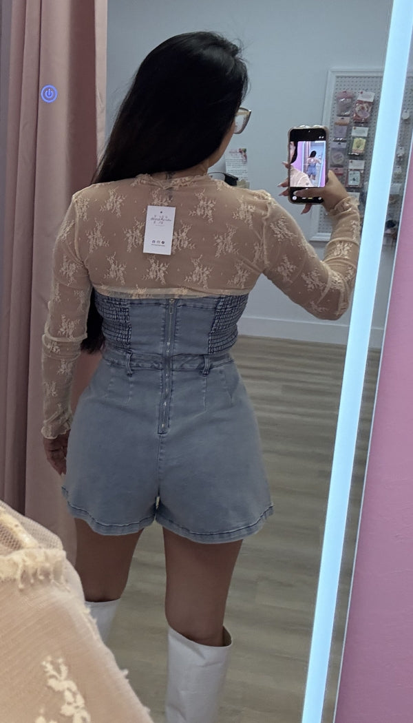 Easy Breezy - Denim Romper