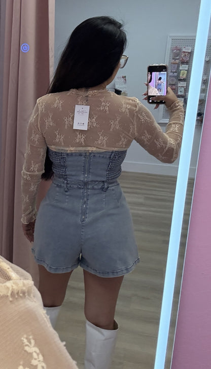 Easy Breezy - Denim Romper