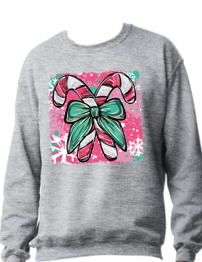 Pretty Candy Canes - Crewneck Sweater