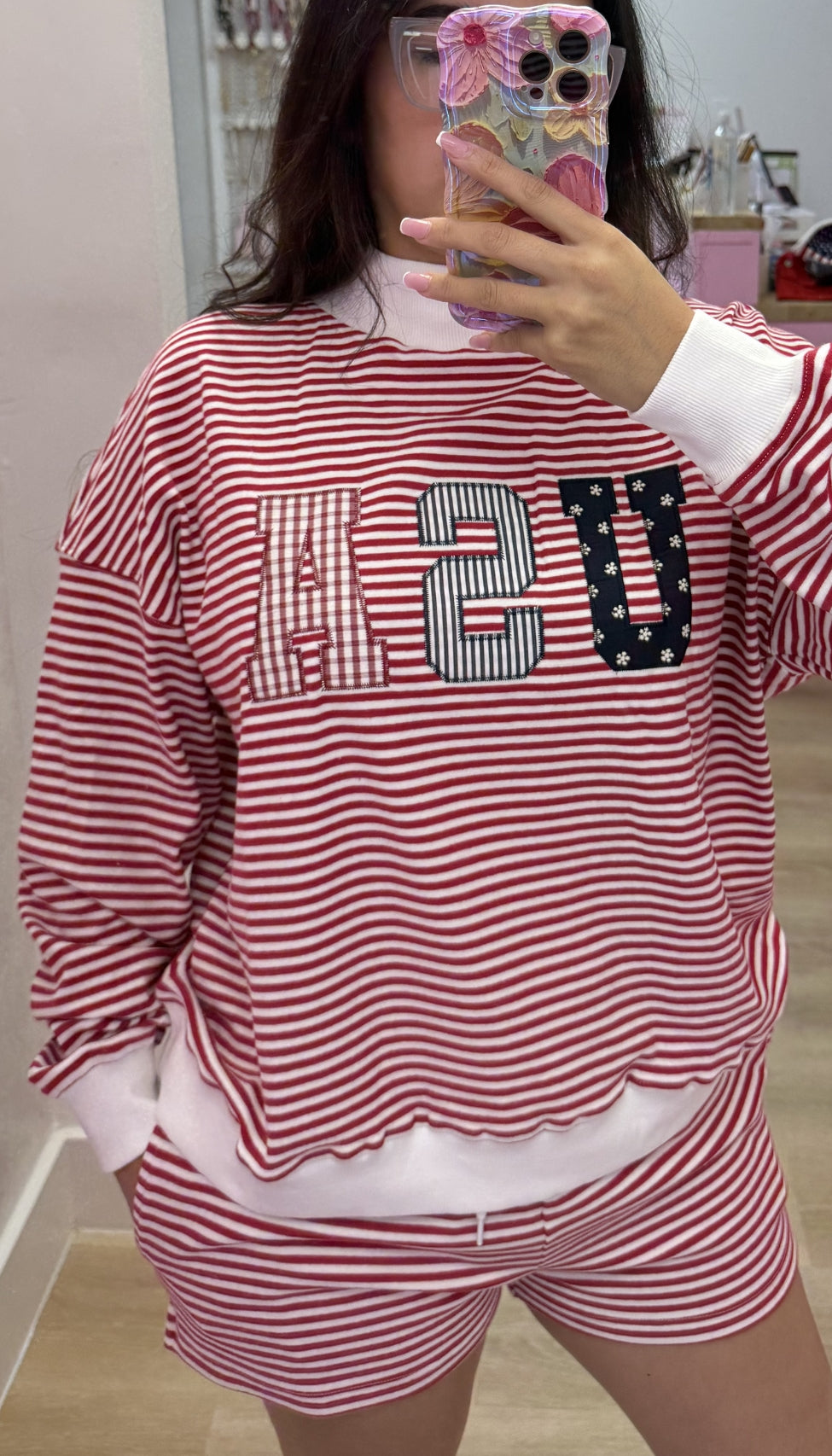 Stripe USA Mockneck