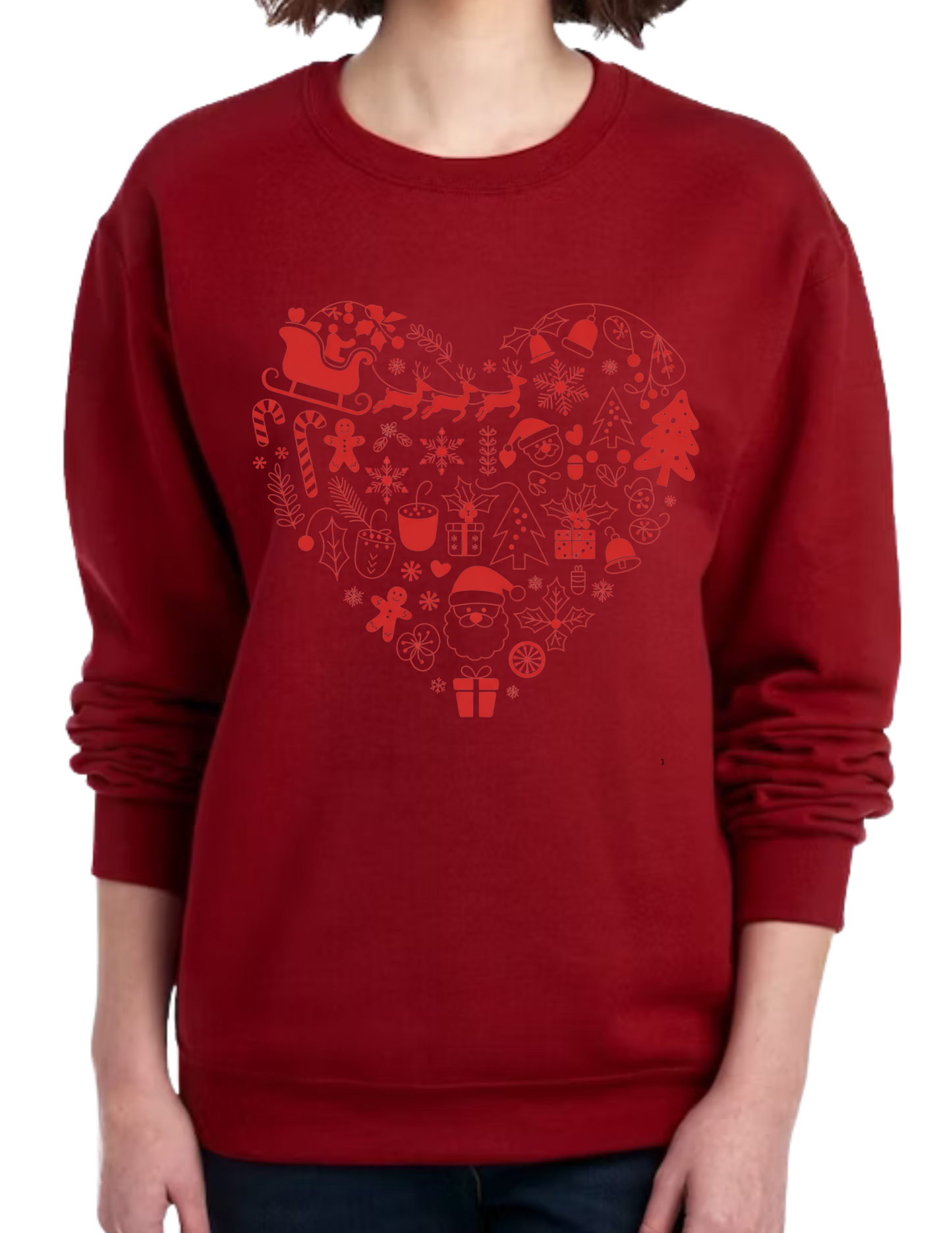 Christmas Heart - Crewneck Sweater