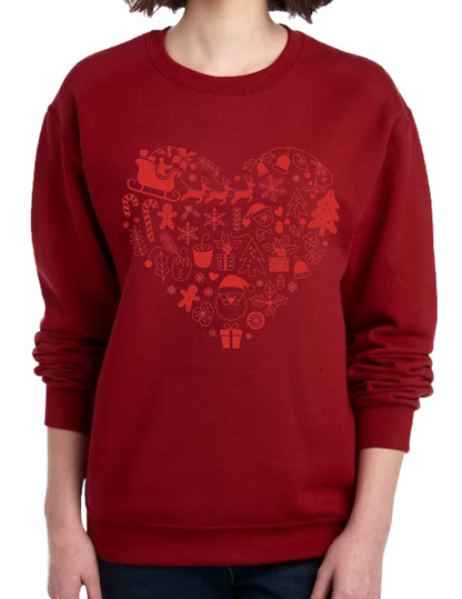 Christmas Heart - Crewneck Sweater