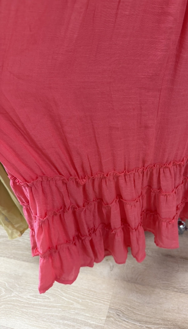 Flamingo Babe - Smocked Maxi Dress