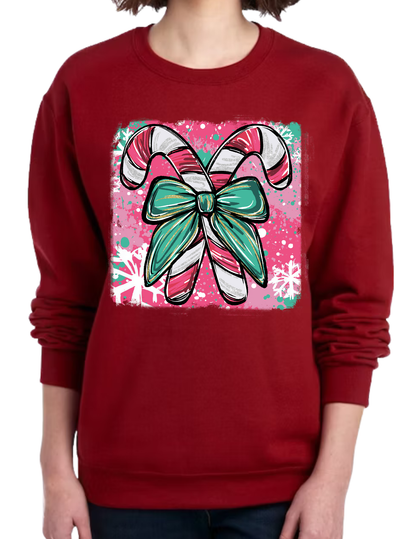 Pretty Candy Canes - Crewneck Sweater