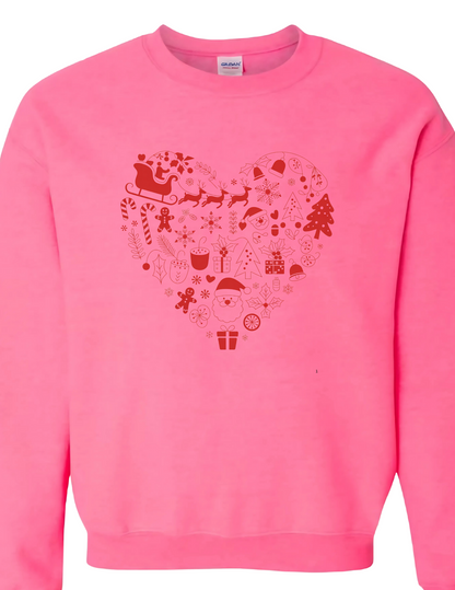 Christmas Heart - Crewneck Sweater
