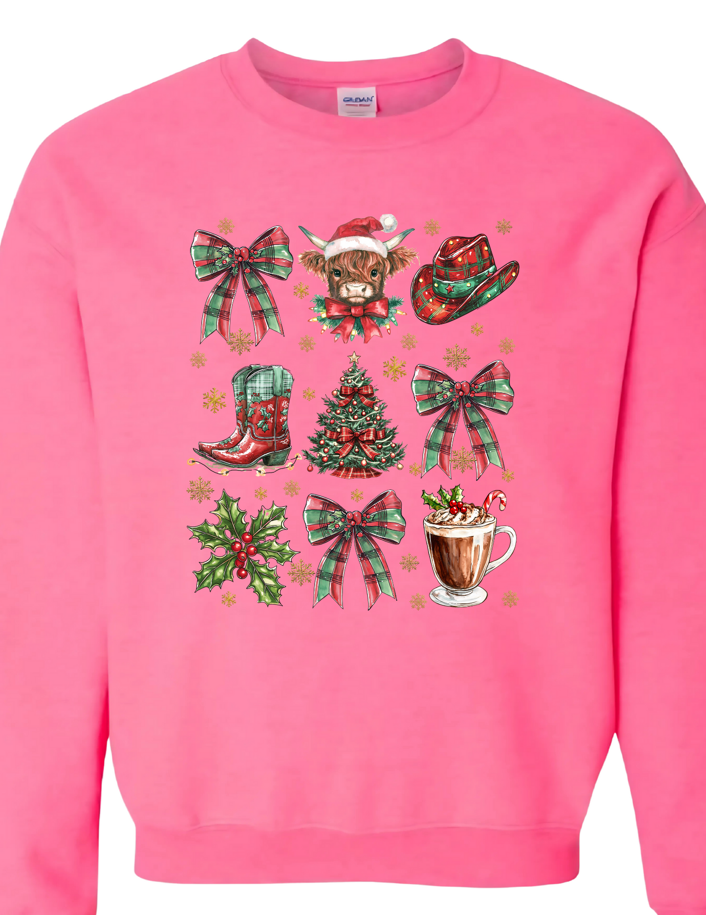 Jolly Cow Christmas - Crewneck Sweater