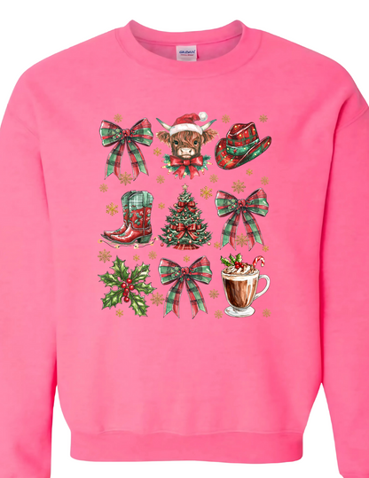 Jolly Cow Christmas - Crewneck Sweater