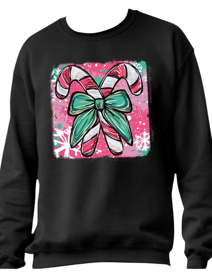 Pretty Candy Canes - Crewneck Sweater