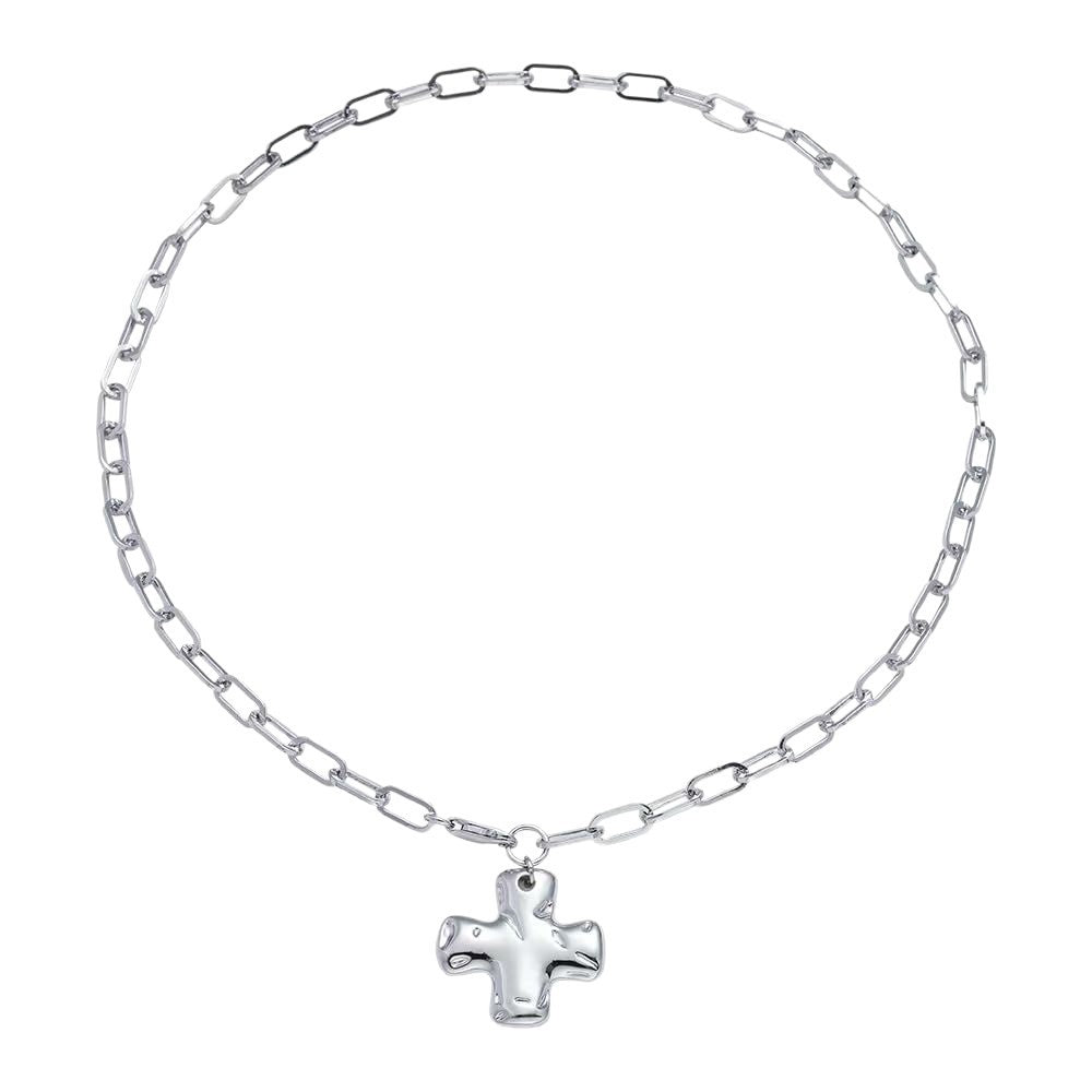 Hammered Cross Necklace
