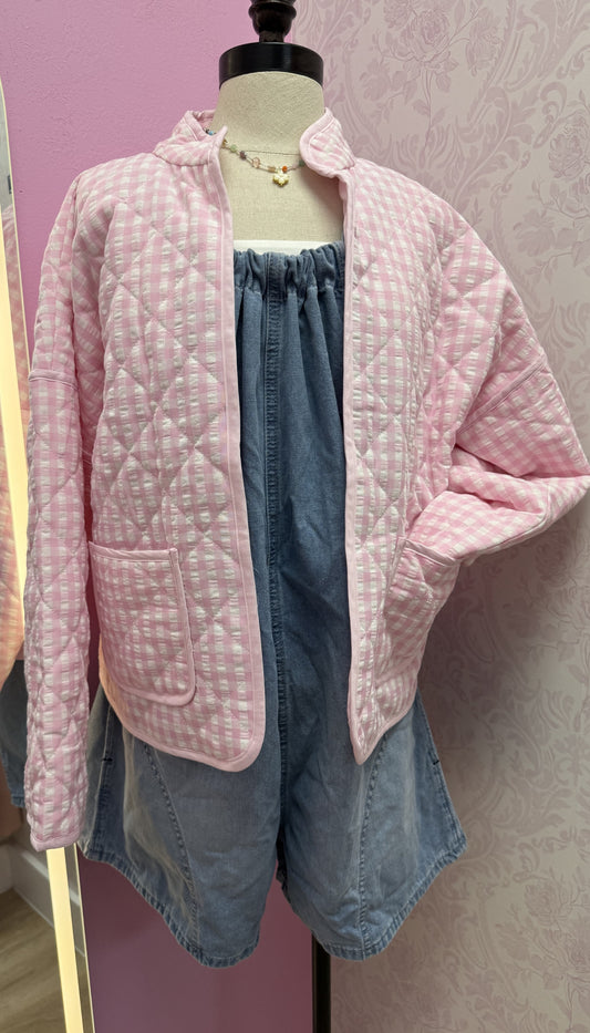 Annie - Gingham Puff Jacket