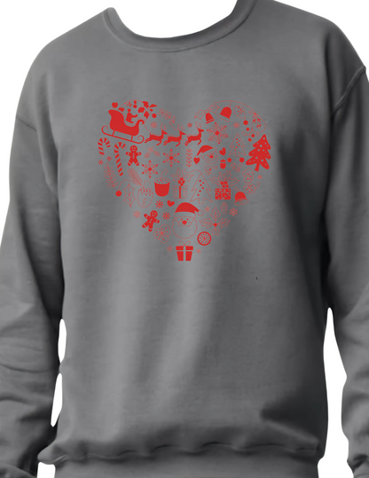 Christmas Heart - Crewneck Sweater