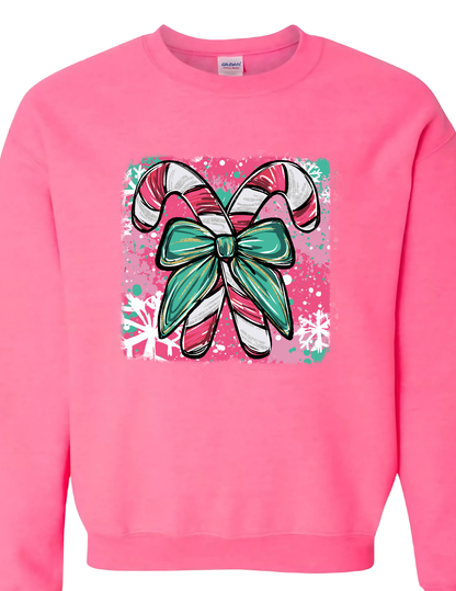 Pretty Candy Canes - Crewneck Sweater