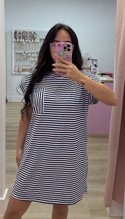 Oxford Blue - Stripe Dress