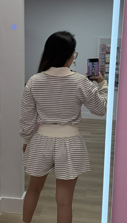 Striped Sunday - Zip-up Romper