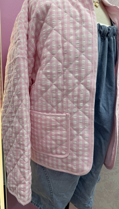 Annie - Gingham Puff Jacket