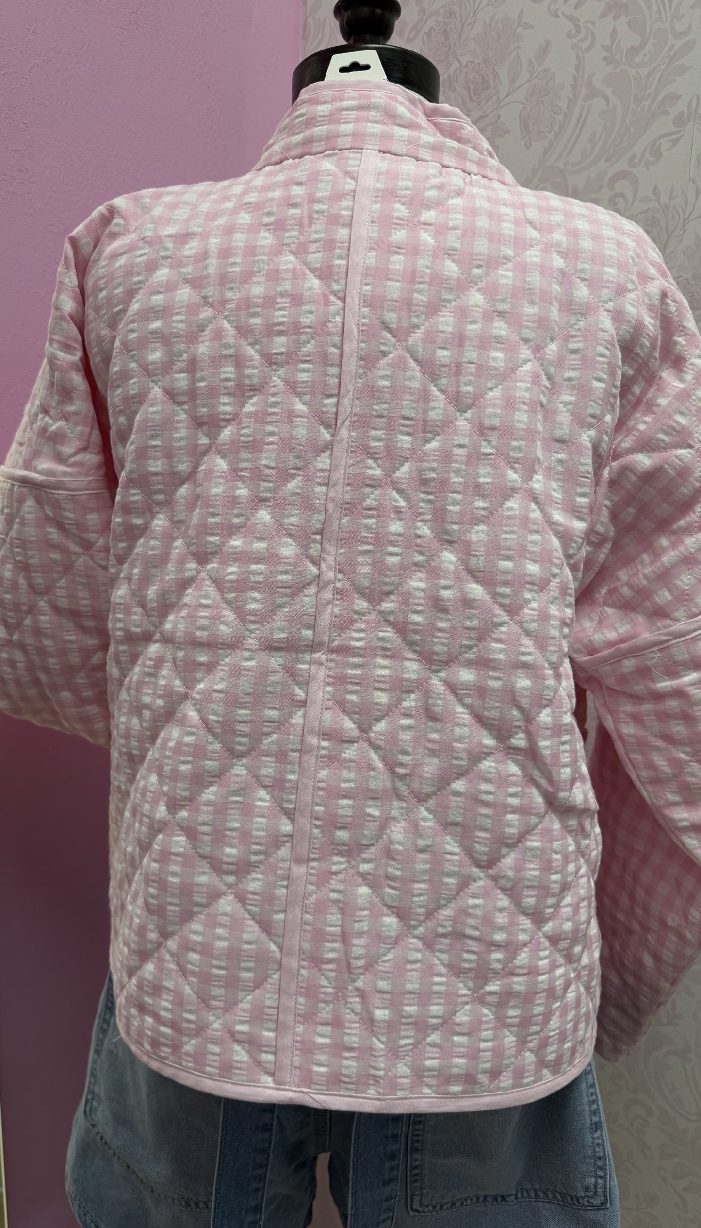 Annie - Gingham Puff Jacket